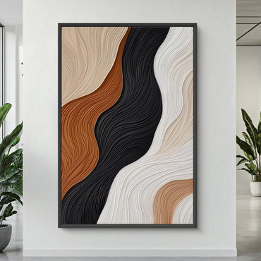 Abstract Wall Art Framed Canvas - "Silent Harmonies"