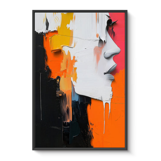 Abstract Wall Art | Framed Canvas Print - "Emergent Silhouette"