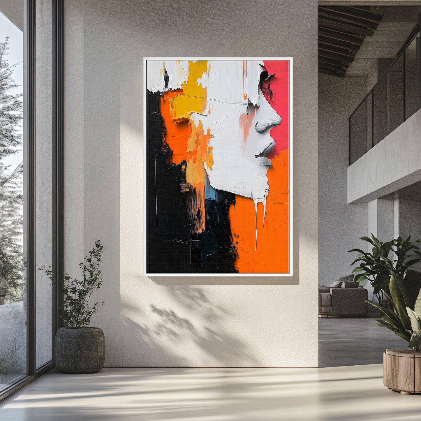 Abstract Wall Art | Framed Canvas Print - "Emergent Silhouette"