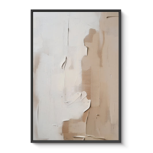 Abstract Wall Art Framed Canvas Print - "Clay Silence"