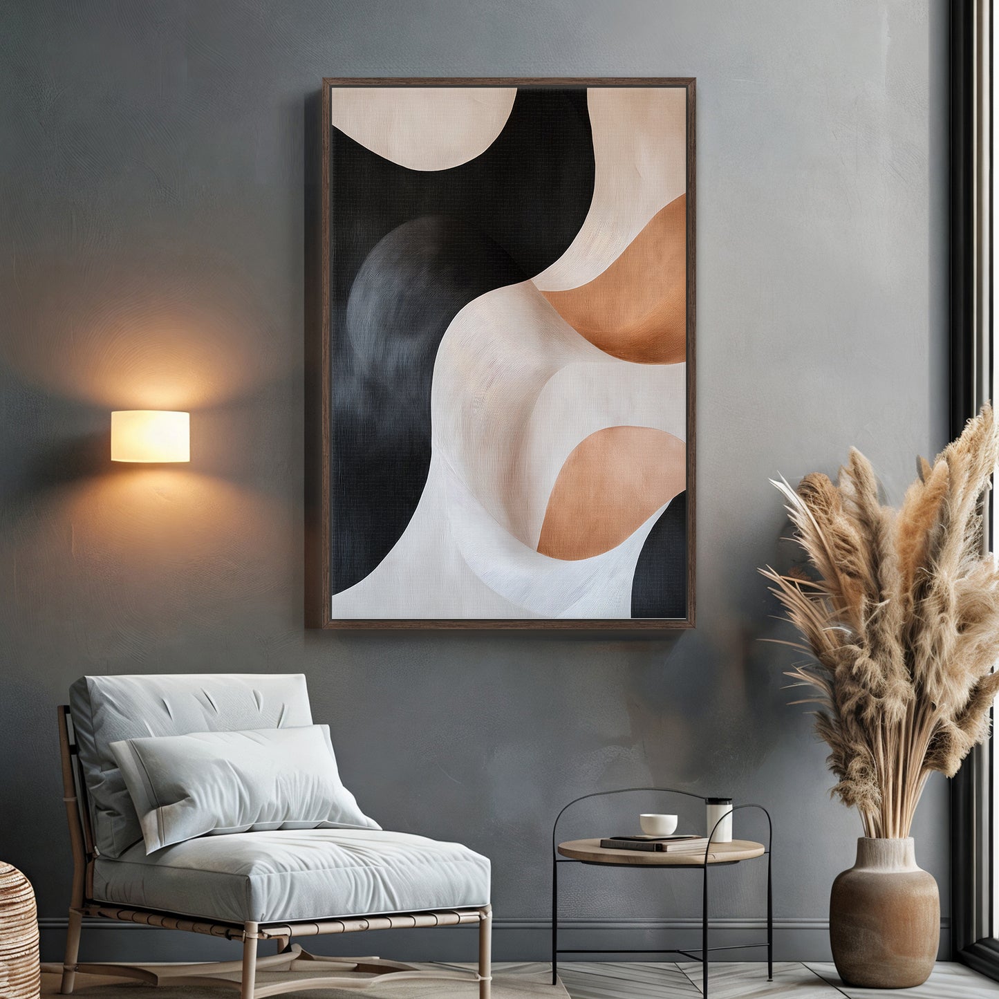Abstract Wall Art Framed Canvas Print - "Shifting Sands"