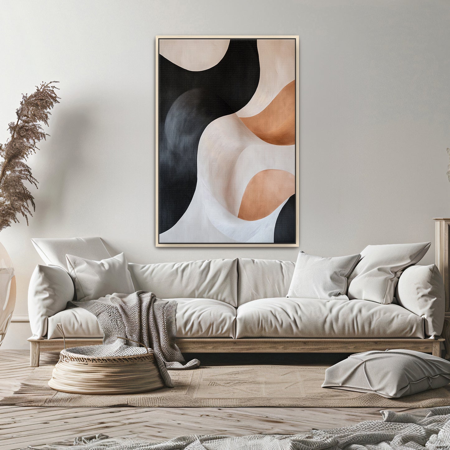 Abstract Wall Art Framed Canvas Print - "Shifting Sands"