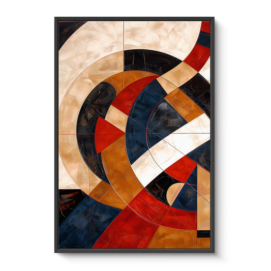 Abstract Wall Art Framed Canvas Print - "Tectonic Shift"