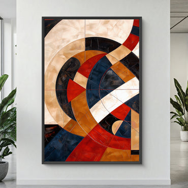 Abstract Wall Art Framed Canvas Print - "Tectonic Shift"
