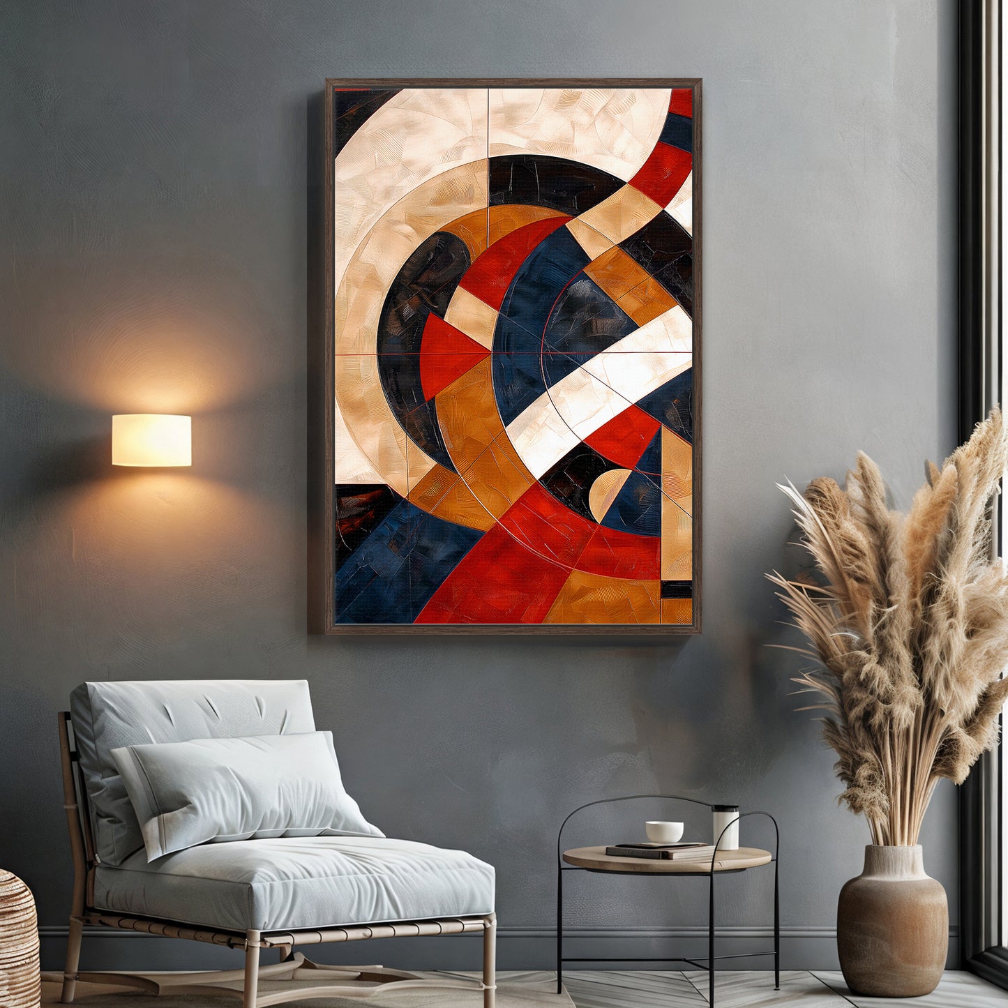 Abstract Wall Art Framed Canvas Print - "Tectonic Shift"
