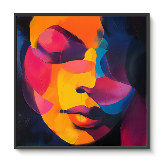 Abstract Wall Art Framed Canvas Print - "Aurora Persona"