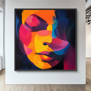 Abstract Wall Art Framed Canvas Print - "Aurora Persona"