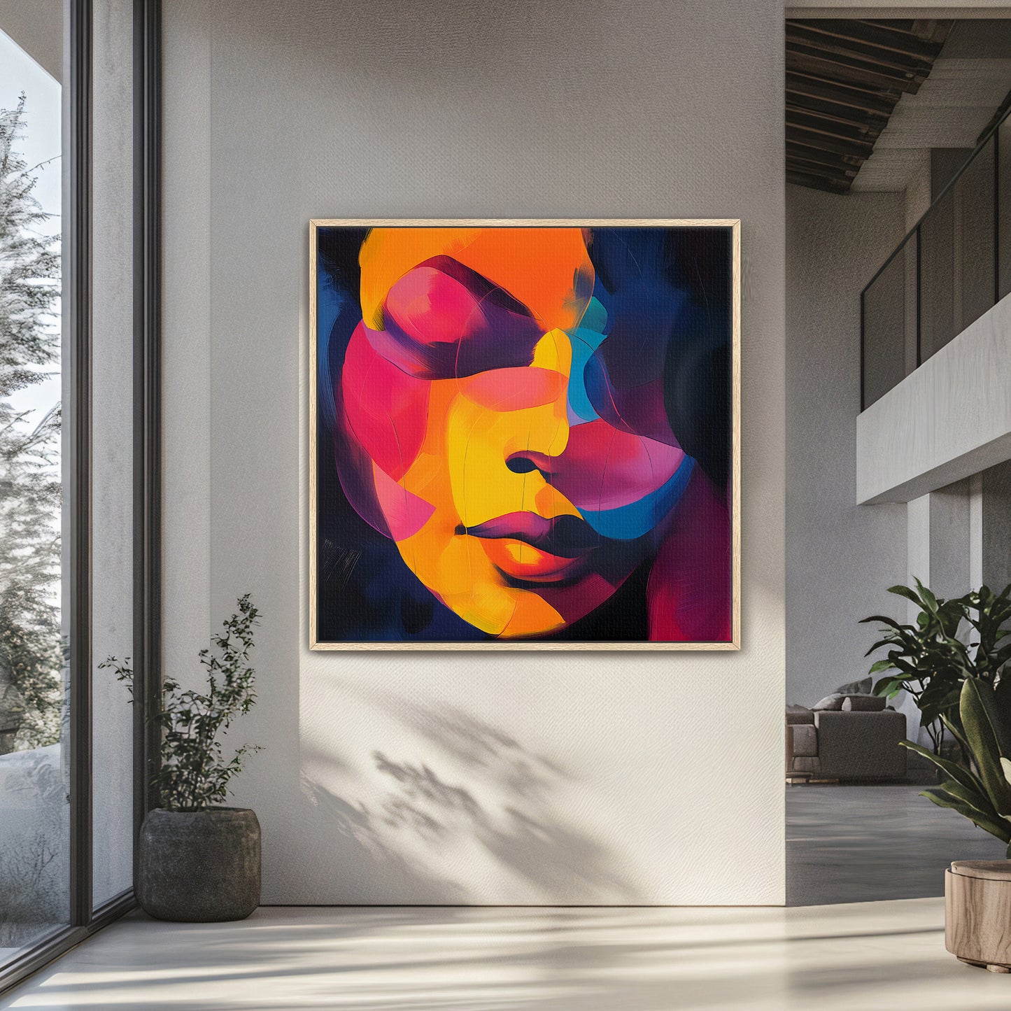 Abstract Wall Art Framed Canvas Print - "Aurora Persona"
