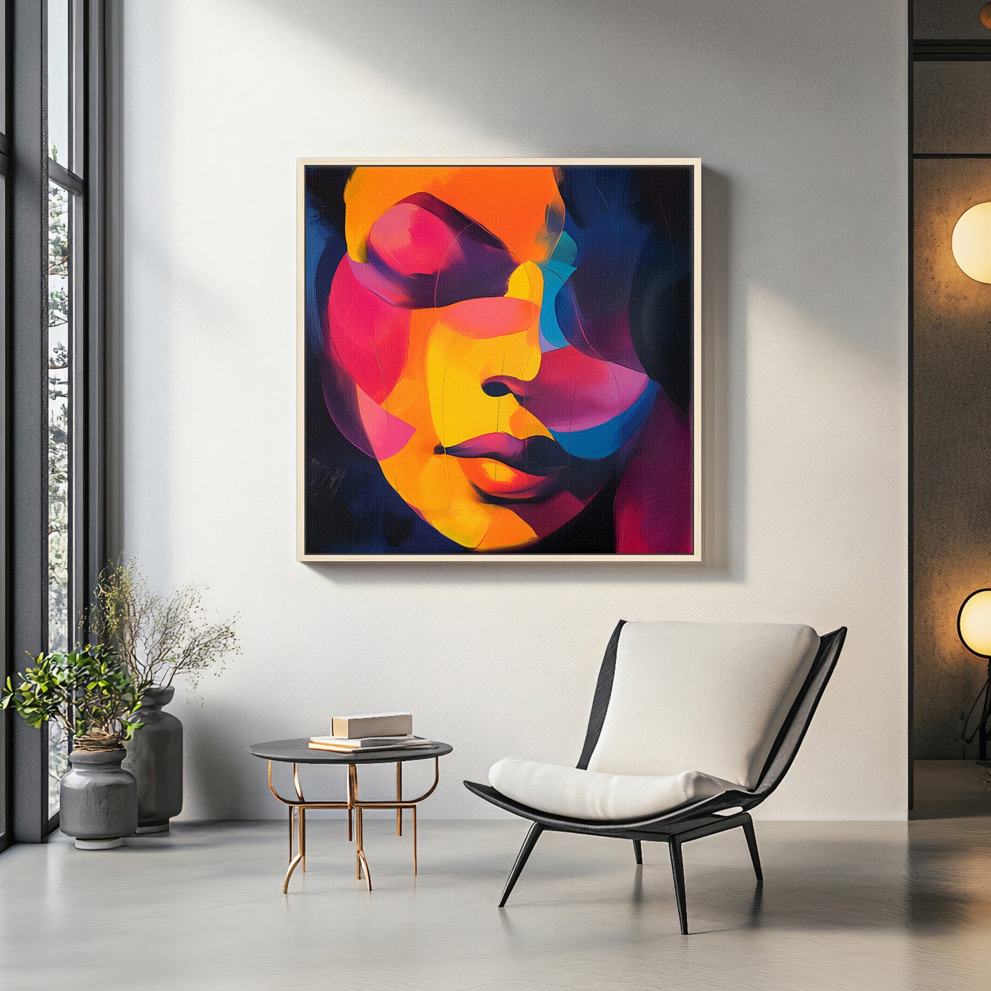 Abstract Wall Art Framed Canvas Print - "Aurora Persona"