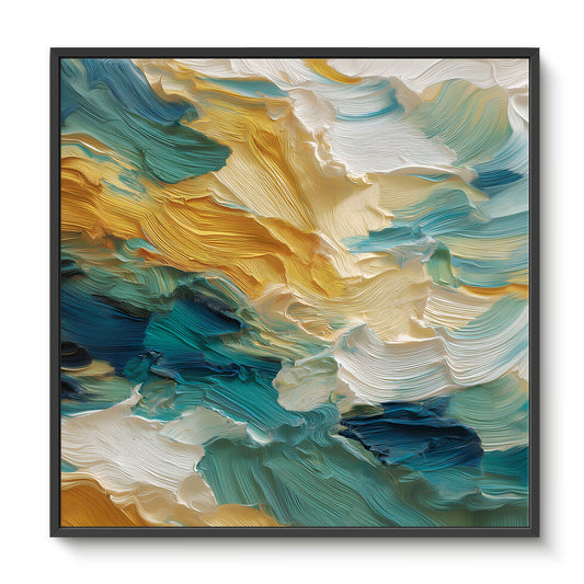 Abstract Wall Art Framed Canvas Print - "Ocean Swell"