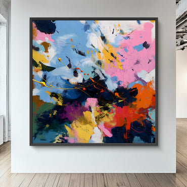 Abstract Wall Art Framed Canvas Print - "Midday Tempest"