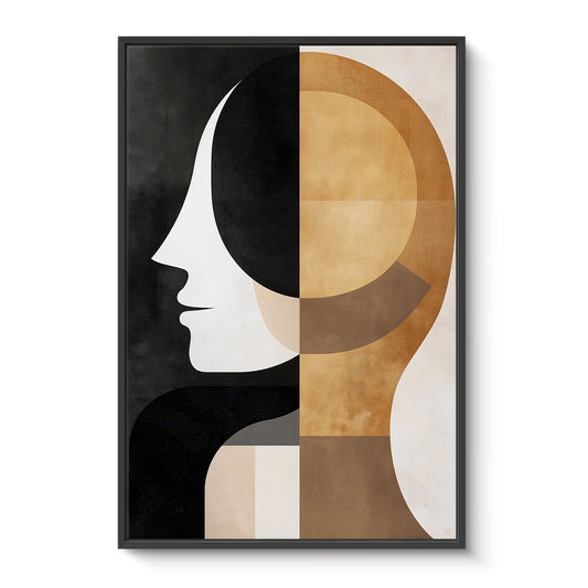 Abstract Wall Art Framed Canvas Print - "Symmetry of Self"