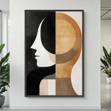 Abstract Wall Art Framed Canvas Print - "Symmetry of Self"