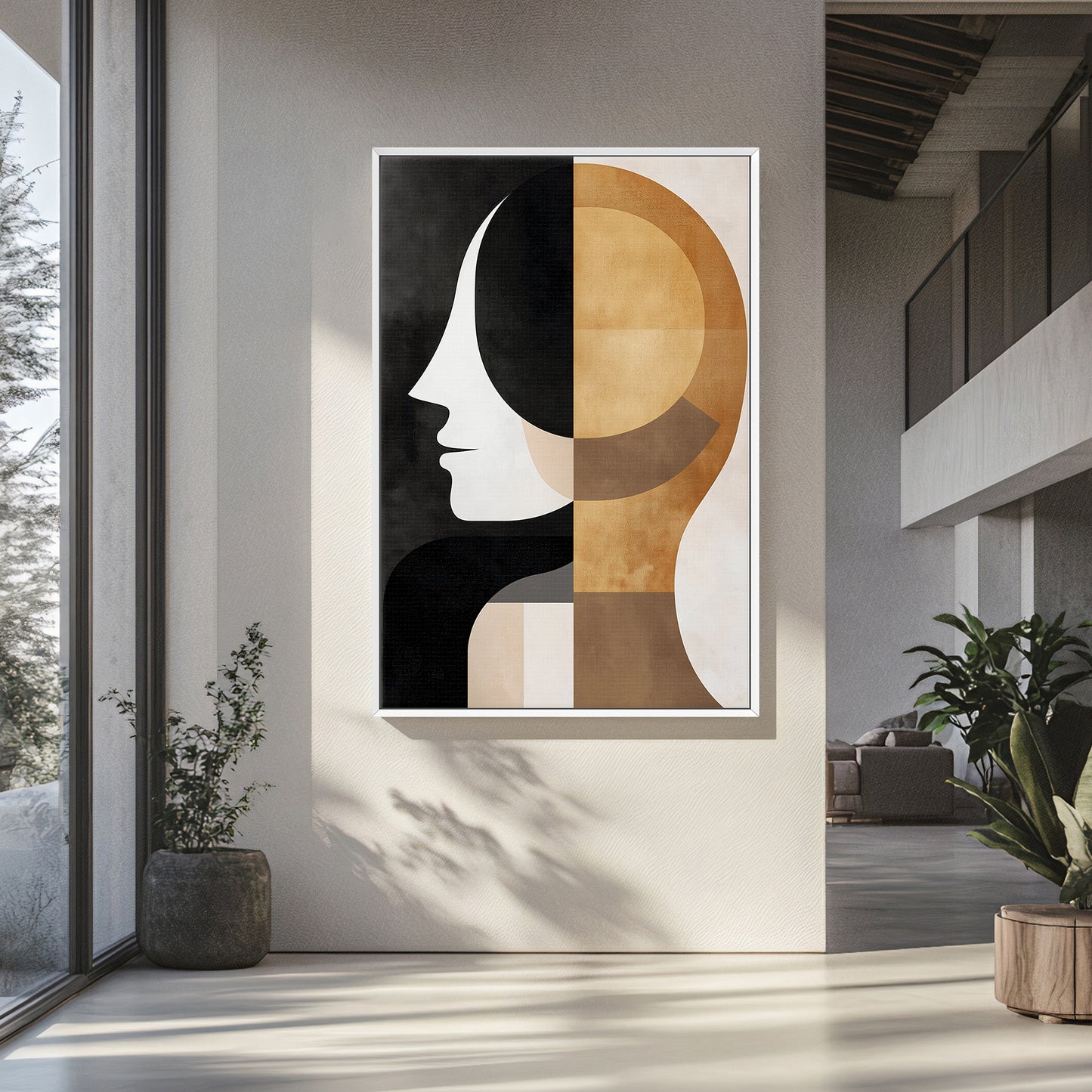 Abstract Wall Art Framed Canvas Print - "Symmetry of Self"
