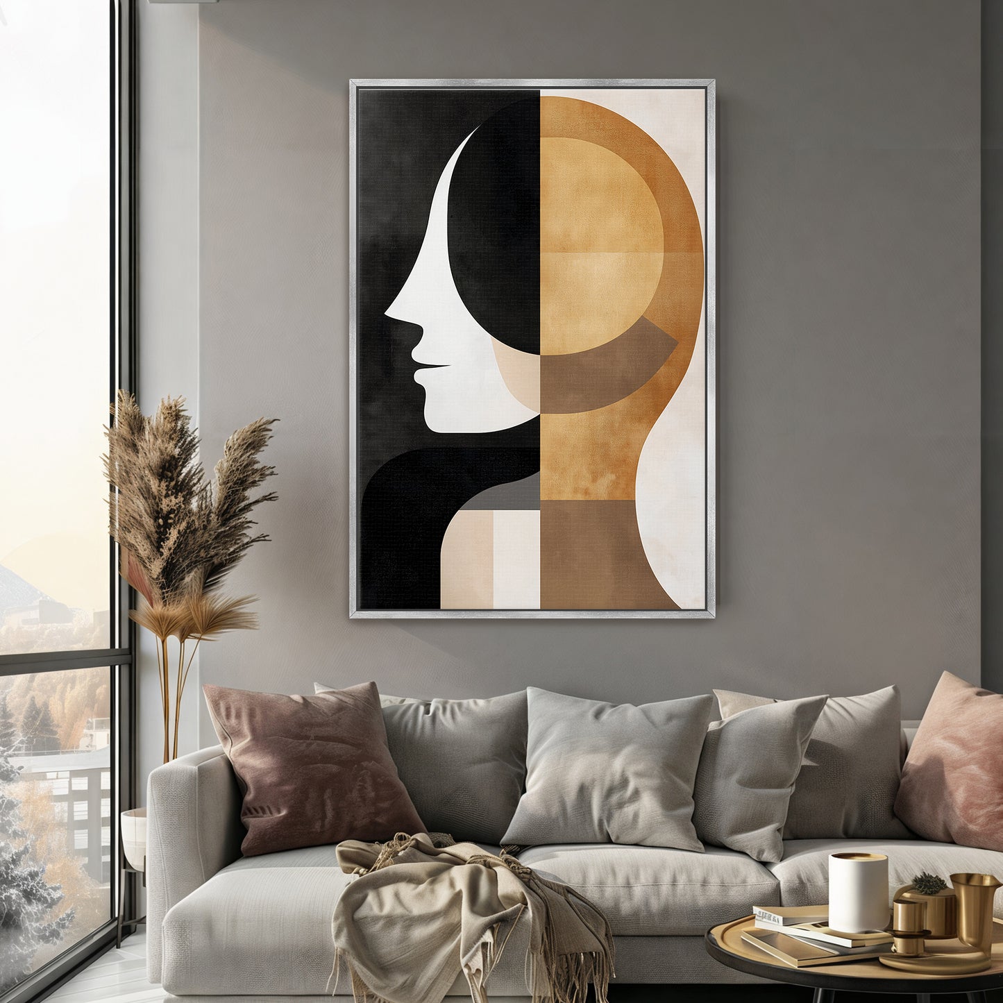 Abstract Wall Art Framed Canvas Print - "Symmetry of Self"