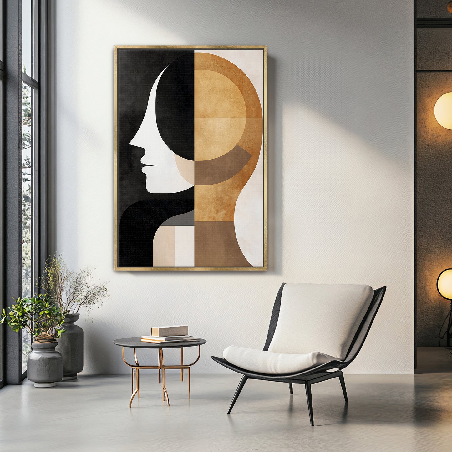 Abstract Wall Art Framed Canvas Print - "Symmetry of Self"