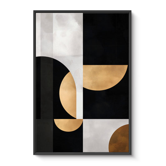 Abstract Wall Art Framed Canvas Print - "Lunar Cadence"