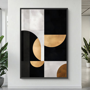 Abstract Wall Art Framed Canvas Print - "Lunar Cadence"