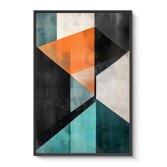 Abstract Wall Art Framed Canvas Print - "Prism Divide"