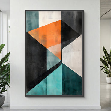 Abstract Wall Art Framed Canvas Print - "Prism Divide"