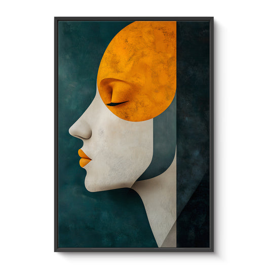 Abstract Wall Art Framed Canvas Print - "Quiet Radiance"