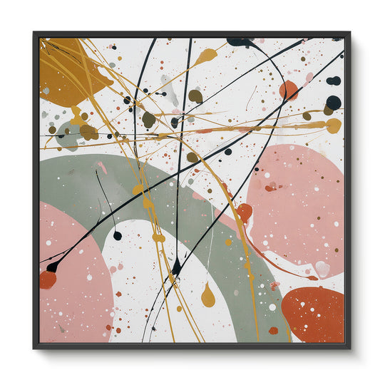 Abstract Wall Art Framed Canvas Print - "Chaotic Harmony"