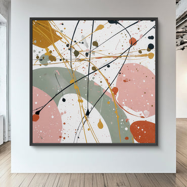 Abstract Wall Art Framed Canvas Print - "Chaotic Harmony"
