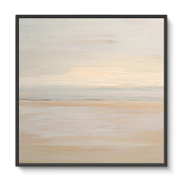 Abstract Minimalist Wall Art Framed Canvas Print - "Silent Sands"