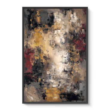 Abstract Modern Framed Canvas Wall Art - "Urban Patina"