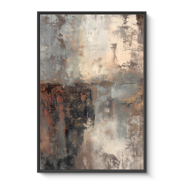 Abstract Art Framed Canvas Wall Art - "Terra Fade"