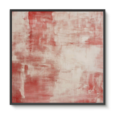 Minimalist Abstract Artwork Framed Canvas Wall Art - "Rouge Stain"