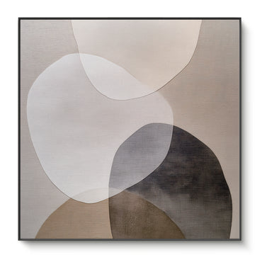 Modern Abstract Artwork Framed Canvas - "Harmony in Bloom"