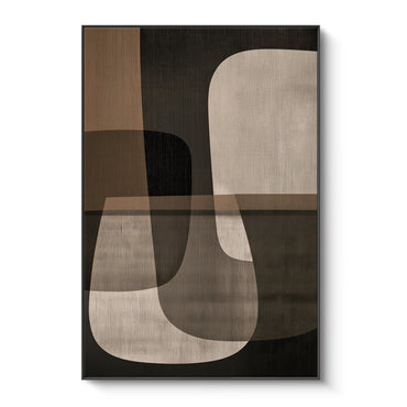 Abstract Framed Canvas Wall Art - Spatial Harmony