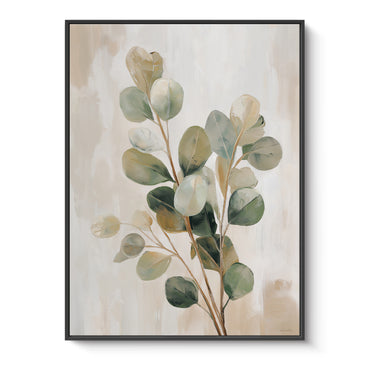 Botanical Framed Canvas Wall Art – Soft Eucalyptus