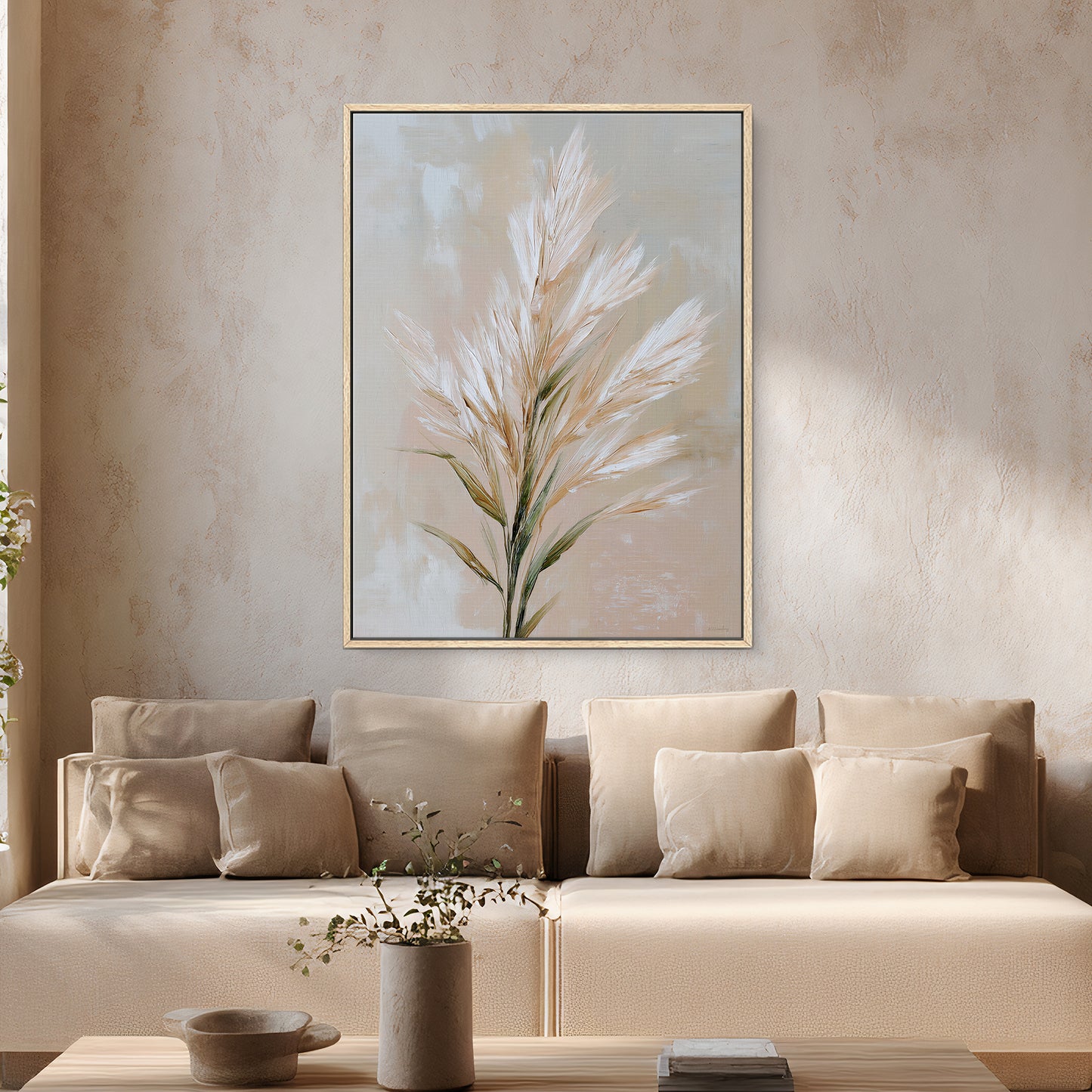 Botanical Framed Canvas Wall Art – Still Meadow