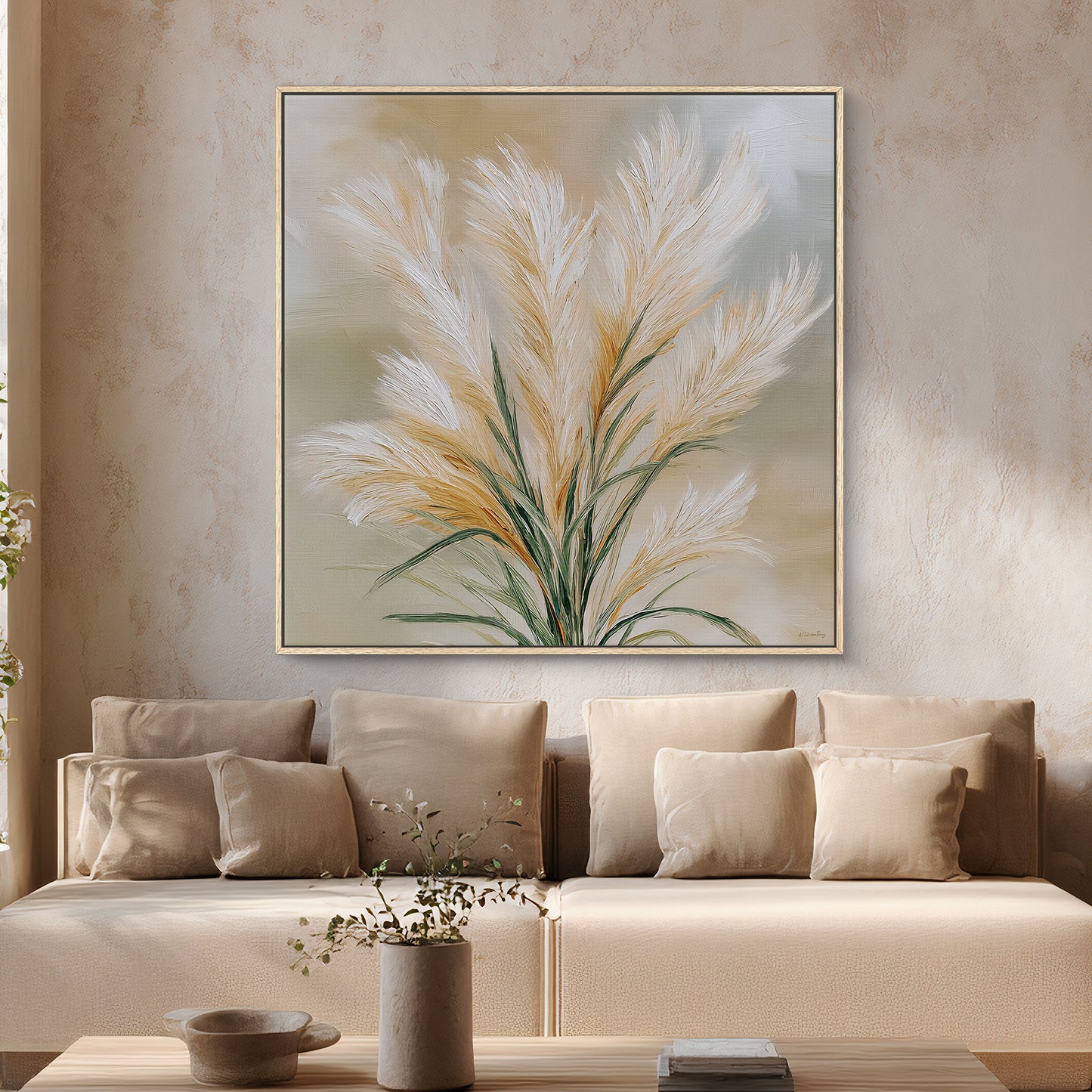 Botanical Framed Canvas Wall Art – Harvest Calm