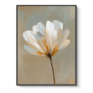 Floral Framed Canvas Wall Art – Quiet Bloom