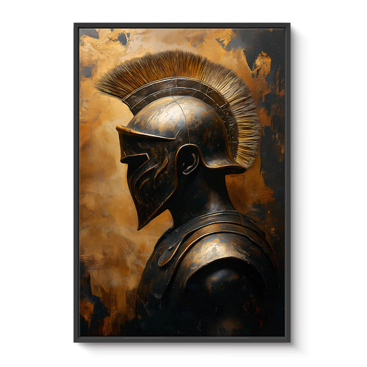 Roman Warrior Wall Art Framed Canvas Print - "Temporal Warrior"