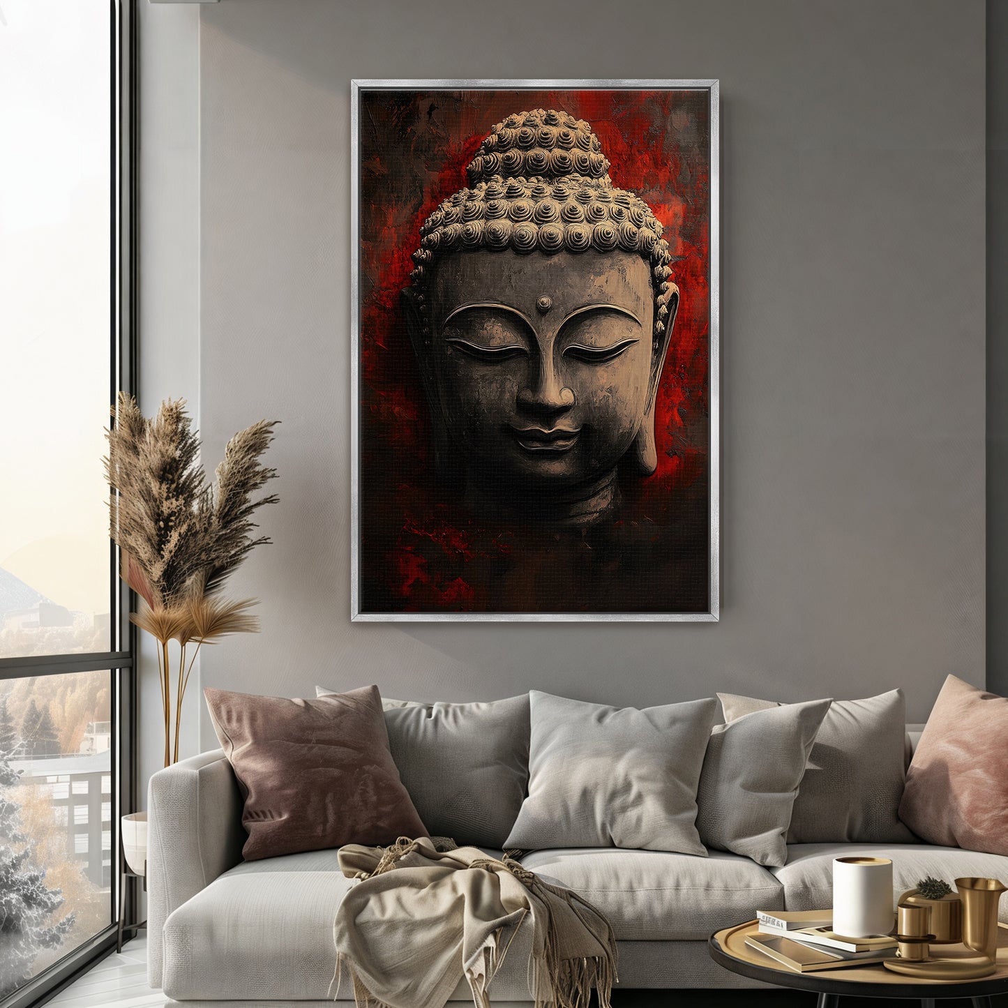 Buddha Wall Art Framed Canvas Print - "Eternal Calm"