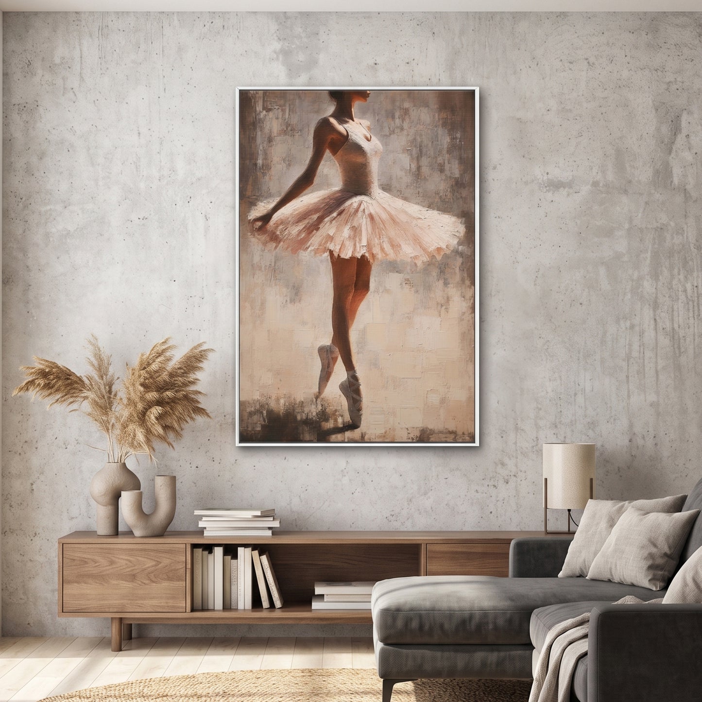Ballerina Framed Canvas Wall Art – En Pointe