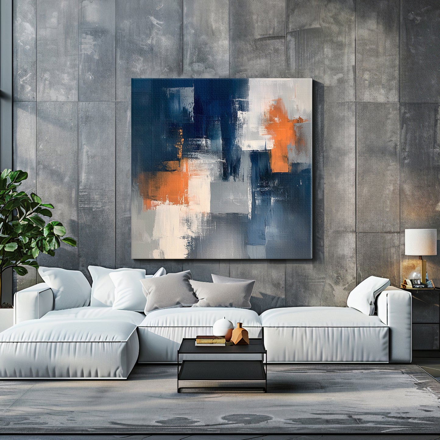 Digital Download Abstract Wall Art – “Concrete Ember”