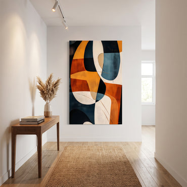 Abstract Rolled Canvas Wall Art – Amber Fold