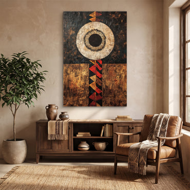 African Inspired Stretched Canvas Wall Art – Terra Aether