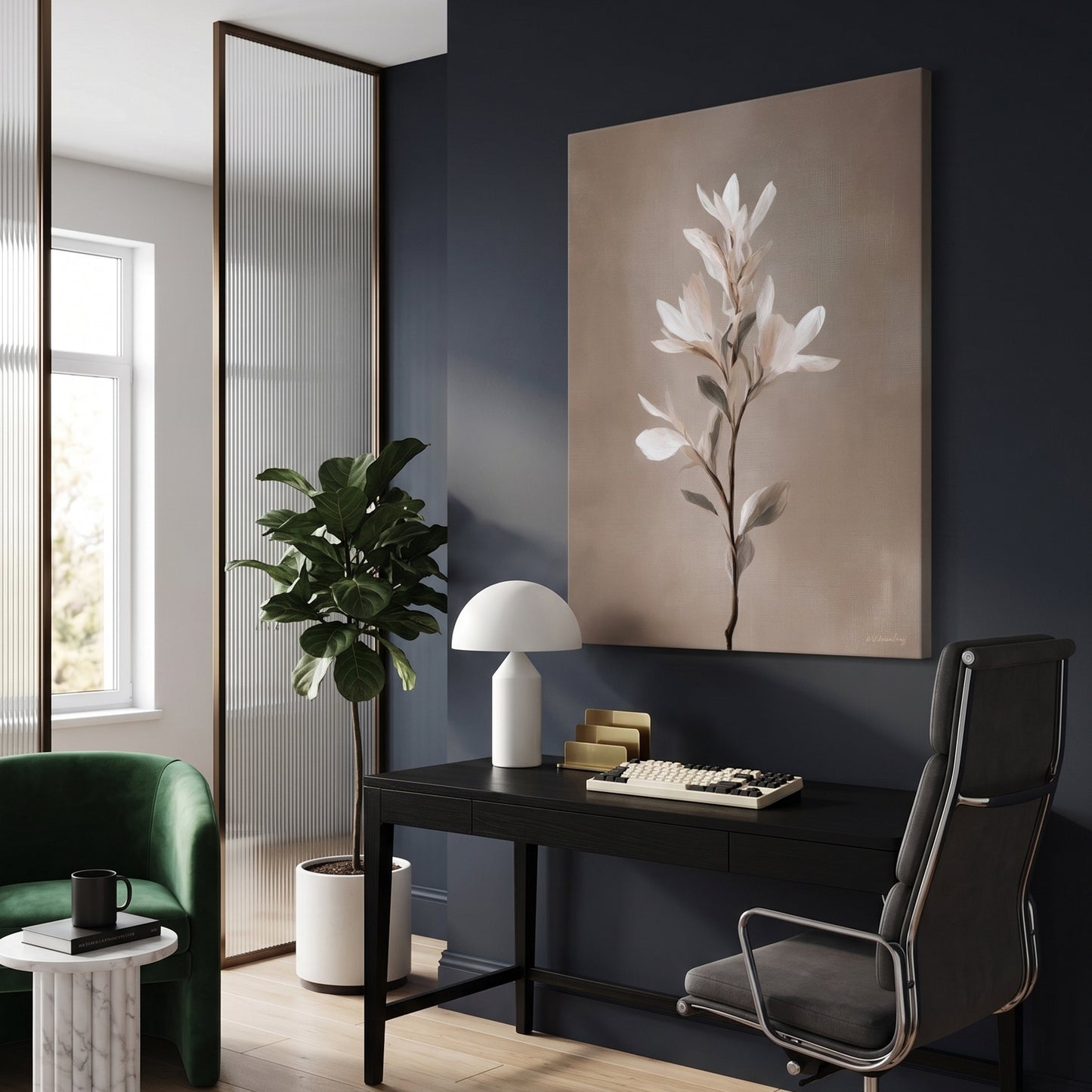 Botanical Rolled Canvas Wall Art – Petal Rise