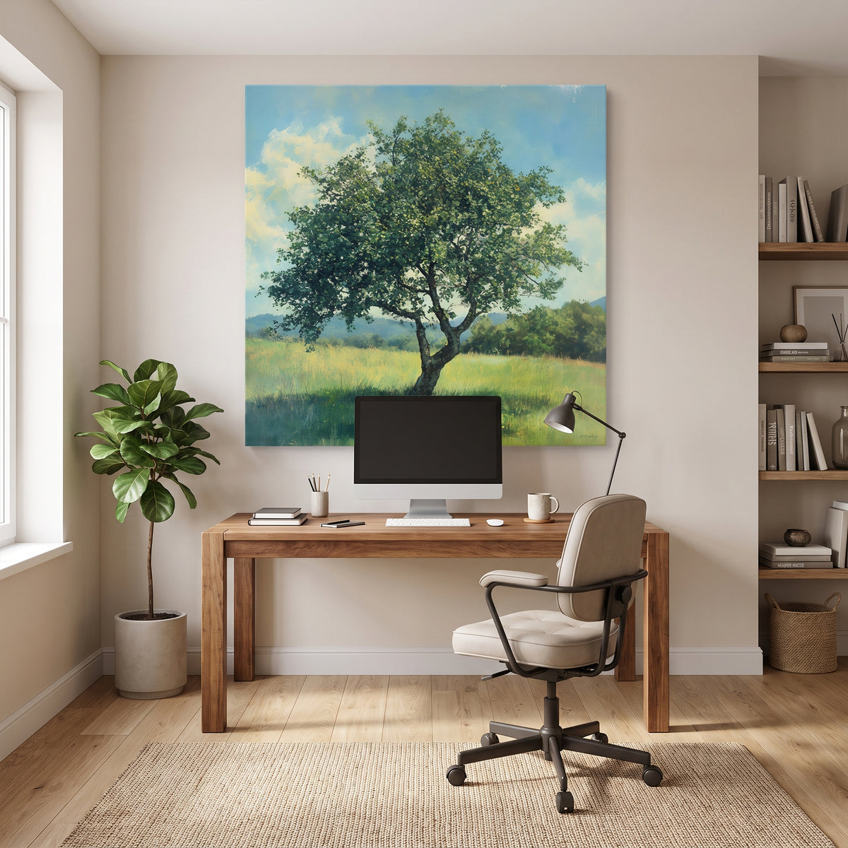 Landscape Rolled Canvas Wall Art – The Meadow Tree