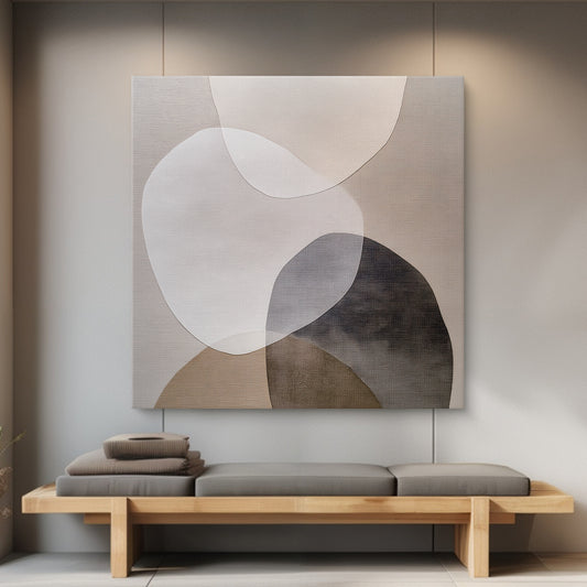 Modern Abstract Artwork Rolled Canvas - "Harmony in Bloom"