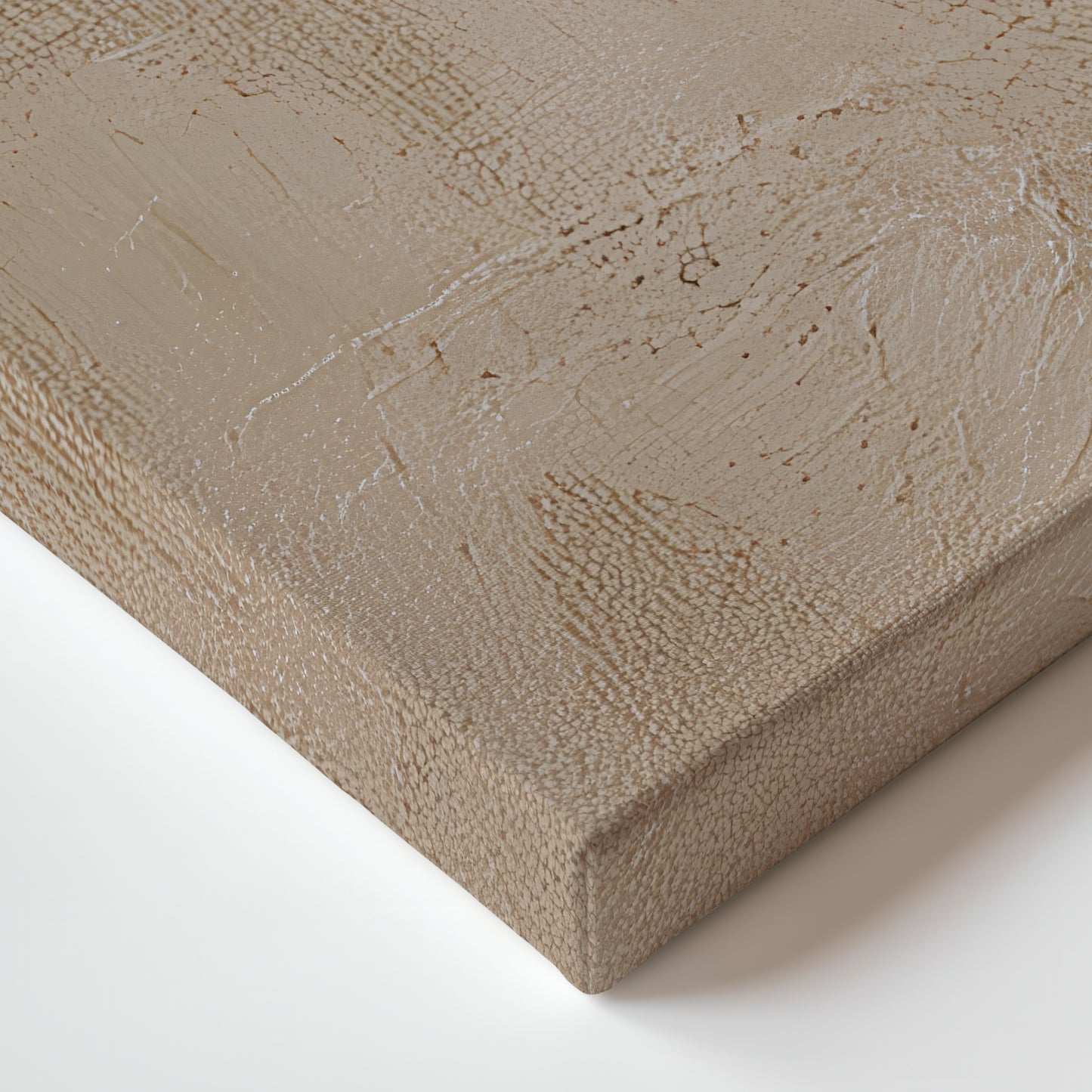 Abstract Neutral Stretched Canvas Wall Art – "Quiet Geometry"