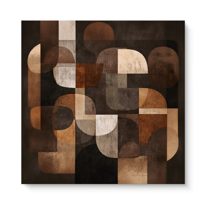 Geometric Abstract Stretched Canvas Wall Art – Midnight Balance