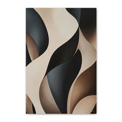 Abstract Rolled Canvas Wall Art – Carved Flow