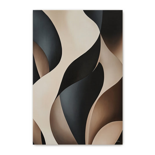 Abstract Stretched Canvas Wall Art – Carved Flow